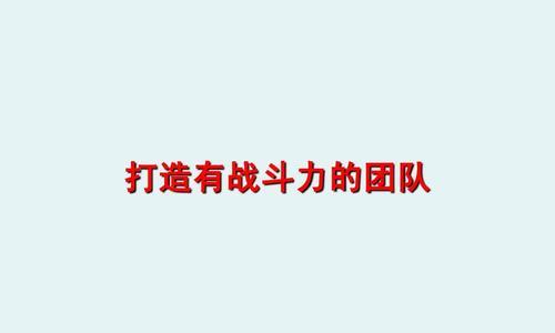 如何增强团队凝聚力和战斗力（打造高效团队的关键策略与方法）